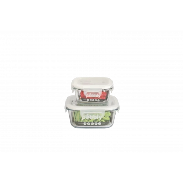 Tout neuf 😀 Boîte de Conservation en Verre Carré 320 ml Pebbly 🎁 site en ligne 3