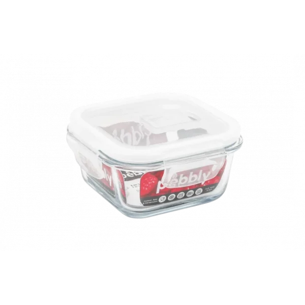 Tout neuf 😀 Boîte de Conservation en Verre Carré 320 ml Pebbly 🎁 site en ligne 1