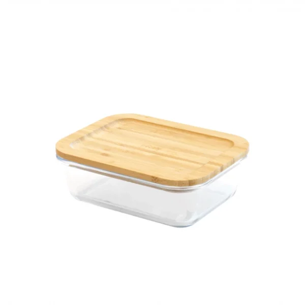 Remise 👍 Boîte de Conservation en Verre et Bambou Rectangle 1040 ml Pebbly 🎉 vente en ligne pas cher 3