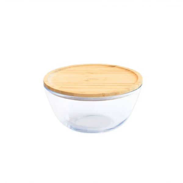 Meilleure affaire 🔥 Boîte de Conservation en Verre et Bambou Rond 1,6 L Pebbly 🔥 à prix très bas 1