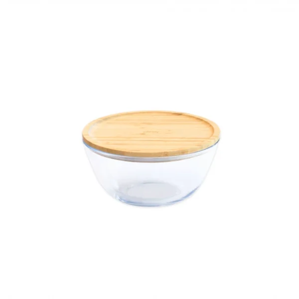 Acheter 🤩 Boîte de Conservation en Verre et Bambou Rond 770 ml Pebbly 👏 Service Clients Dédié 1