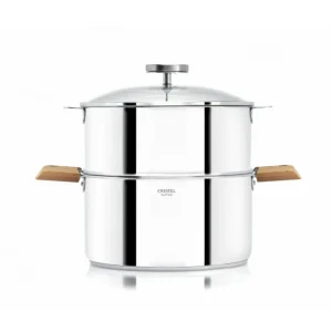 luxe soldes Top 10 🧨 Casserole et Cuit Vapeur Inox Ø 24 cm Anses Hêtre Biome Cristel 🔔 10