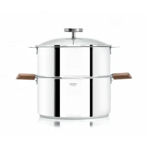 commentaire favorable Meilleure affaire 🎉 Casserole et Cuit Vapeur Inox Ø 24 cm Anses Noyer Biome Cristel 👏 10