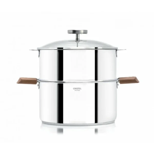 commentaire favorable Meilleure affaire 🎉 Casserole et Cuit Vapeur Inox Ø 24 cm Anses Noyer Biome Cristel 👏 3