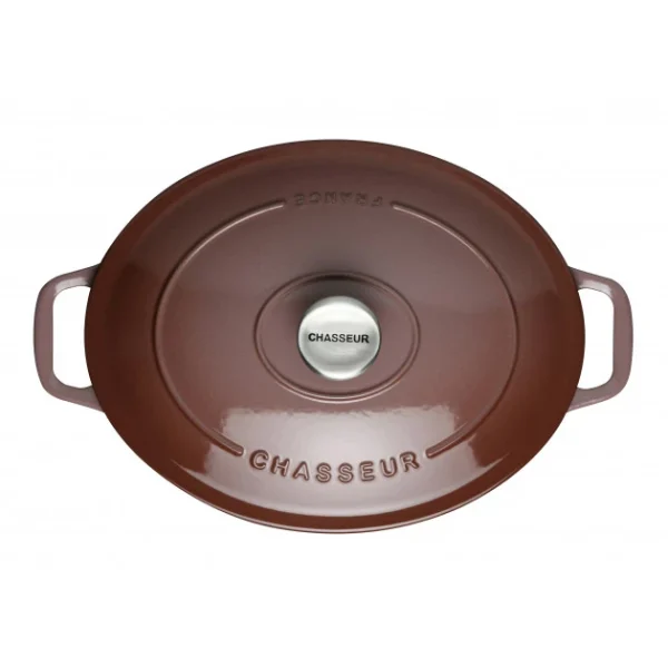Cocotte En Fonte Ovale 33 Cm Bois De Rose Chasseur Top ventes 1