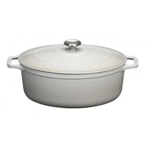 belle Cocotte En Fonte Ovale 33 Cm Macadamia Chasseur 8