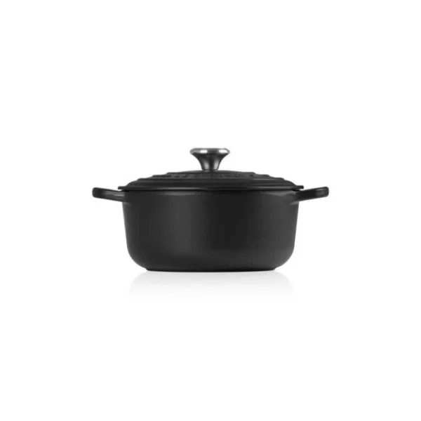 magasin en ligne france Cocotte En Fonte Ronde 18 Cm Noir Mat Le Creuset Signature 3