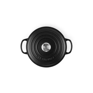 magasin en ligne france Cocotte En Fonte Ronde 18 Cm Noir Mat Le Creuset Signature 10