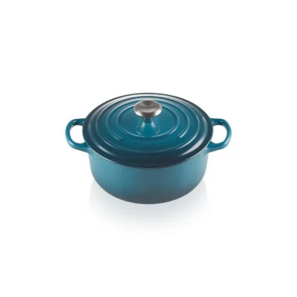 prix pas cher Cocotte En Fonte Ronde 20 Cm Deep Teal Le Creuset Signature 1