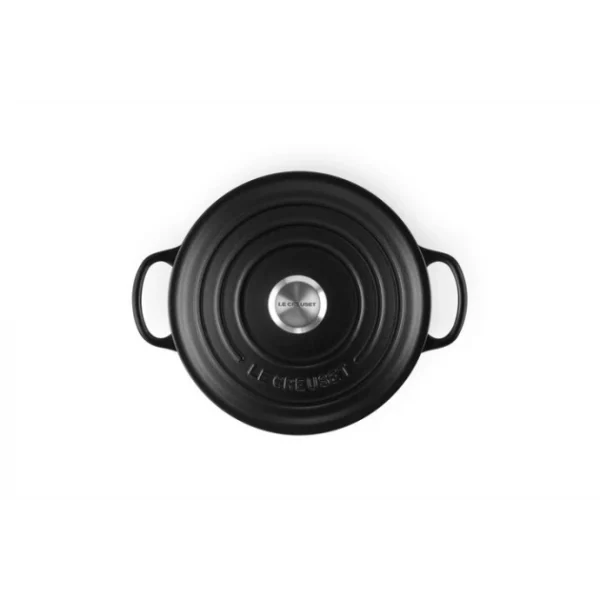 qualité supérieure Cocotte En Fonte Ronde 20 Cm Noir Mat Le Creuset Signature 4