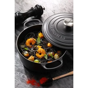 qualité supérieure Cocotte En Fonte Ronde 20 Cm Noir Mat Le Creuset Signature 16