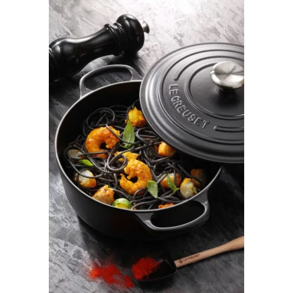 qualité supérieure Cocotte En Fonte Ronde 20 Cm Noir Mat Le Creuset Signature 6