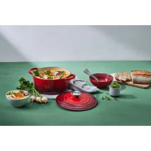 Cocotte En Fonte Ronde 24 Cm Cerise Le Creuset Signature Authenticité garantie 18