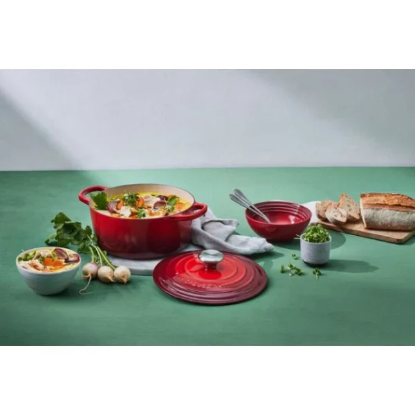 Cocotte En Fonte Ronde 24 Cm Cerise Le Creuset Signature Authenticité garantie 7