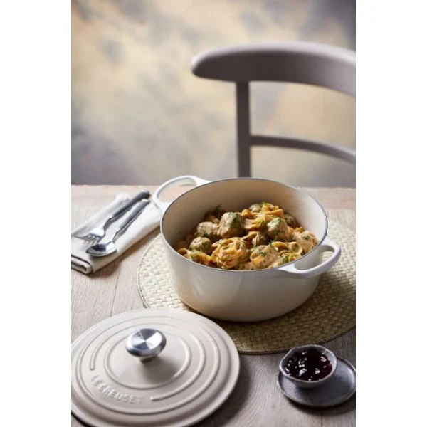 Cocotte En Fonte Ronde 24 Cm Meringue Signature Le Creuset offre spéciale 6
