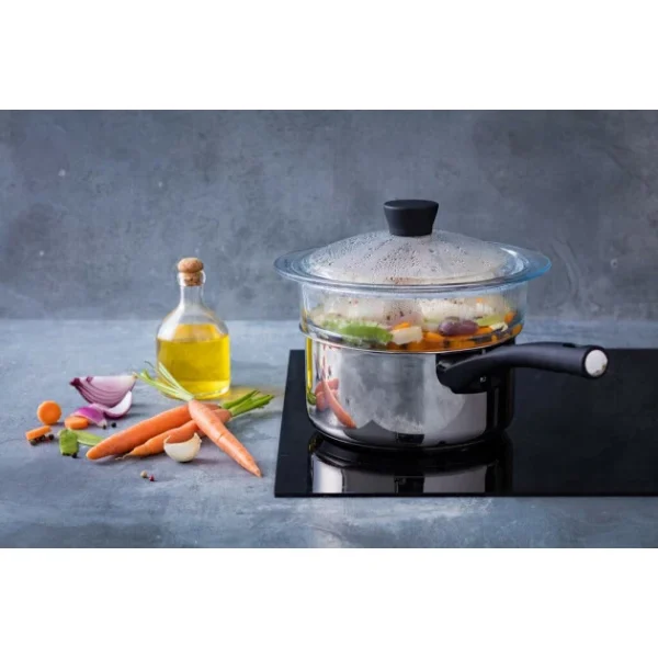 Remise 🎁 Cuit Vapeur en Verre 20 cm 2 L Classic Pyrex 🧨 magasin en ligne 4