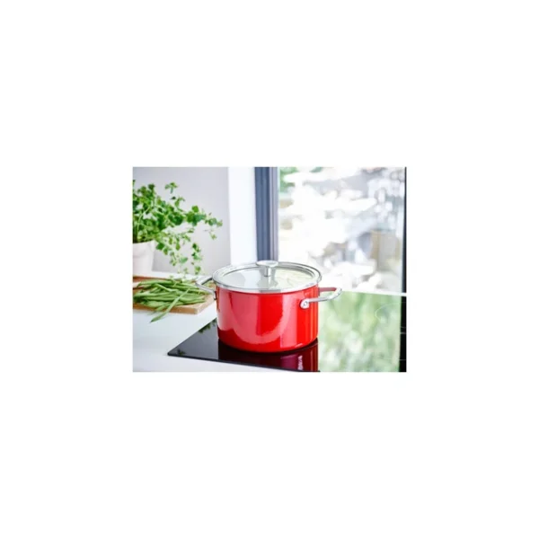 Faitout Émaillé 24cm Rouge Empire KitchenAid Officielle 3