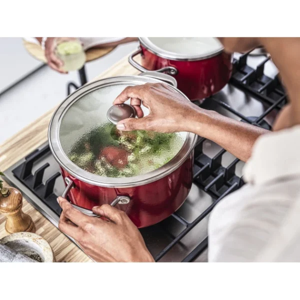Faitout Émaillé 24cm Rouge Empire KitchenAid Officielle 4