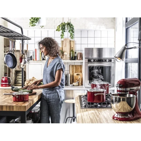 Faitout Émaillé 24cm Rouge Empire KitchenAid Officielle 5