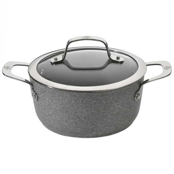 Faitout Pierre 24 Cm Avec Couvercle Salina Granitium Ballarini luxe soldes 1