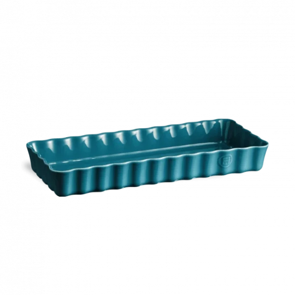 offre spéciale Nouveau 🌟 Moule à Tarte Rectangulaire en Céramique 15 x 36 cm Calanque Emile Henry ✔️ 1