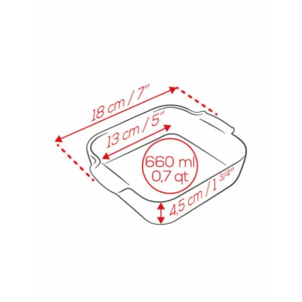 Promo 🔔 Plat à Four Carré en Céramique Appolia 18 cm Ecru Peugeot 🛒 guranteed de qualité 5