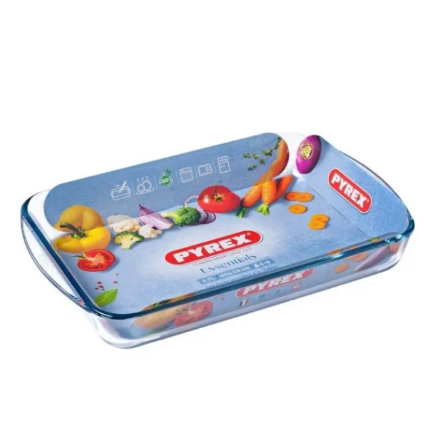grande promotion Plat à Lasagnes Rectangulaire En Verre 34 X 23 Cm 2,6 L Essentials Pyrex 3