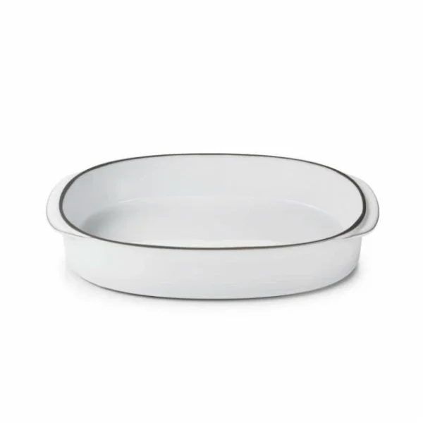 exclusivement disponibles Vente flash ❤️ Plat Oblong Blanc Cumulus 34 x 25 cm Caractère Culinaire Revol ❤️ 1