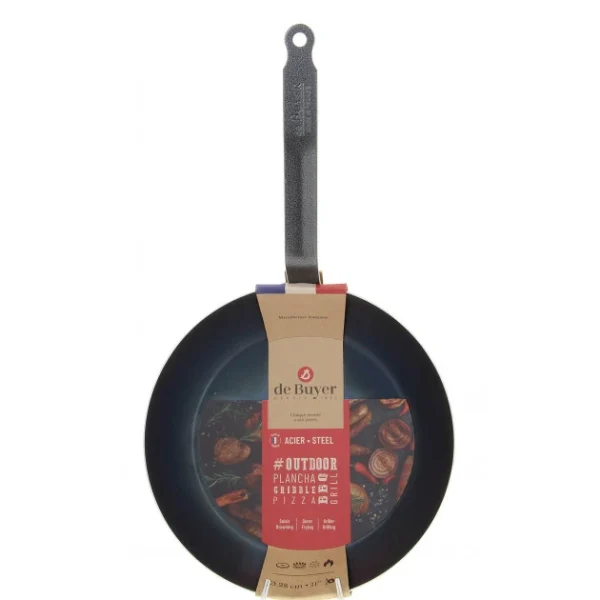 luxe soldes Poêle à Frire Tôle Bleue Ø 28 Cm Outdoor De Buyer 4