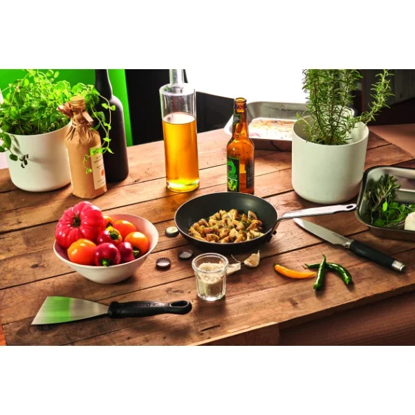 luxe soldes Poêle à Frire Tôle Bleue Ø 28 Cm Outdoor De Buyer 8