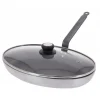 Poêle à Poisson Ovale ø36 Cm Antiadhésive Avec Couvercle En Verre Choc Resto Induction De Buyer boutique 11