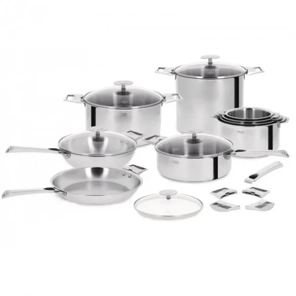 site pas cher Poêle Casteline Ø 28 Cm Manche Amovible Anti-Adhésive Inox Cristel 3