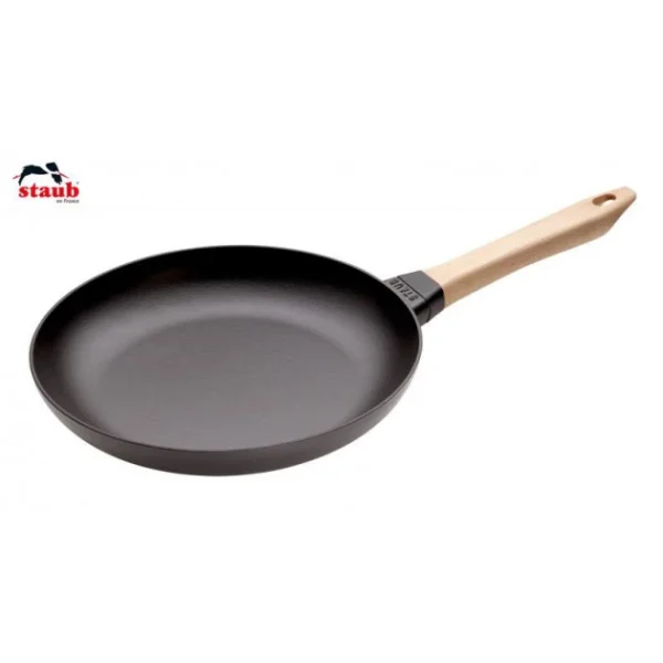 Poêle En Fonte Noir 28 Cm Manche Bois Staub garantie de qualité 1