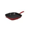outlet soldes Poêle-gril En Fonte Carré 20 Cm Rouge Chasseur 7