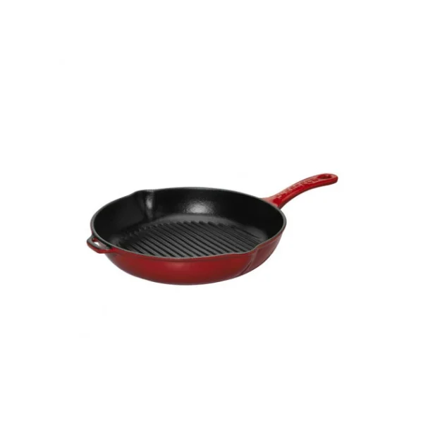 Poêle-gril En Fonte Rond 25 Cm Rouge Chasseur boutique 1