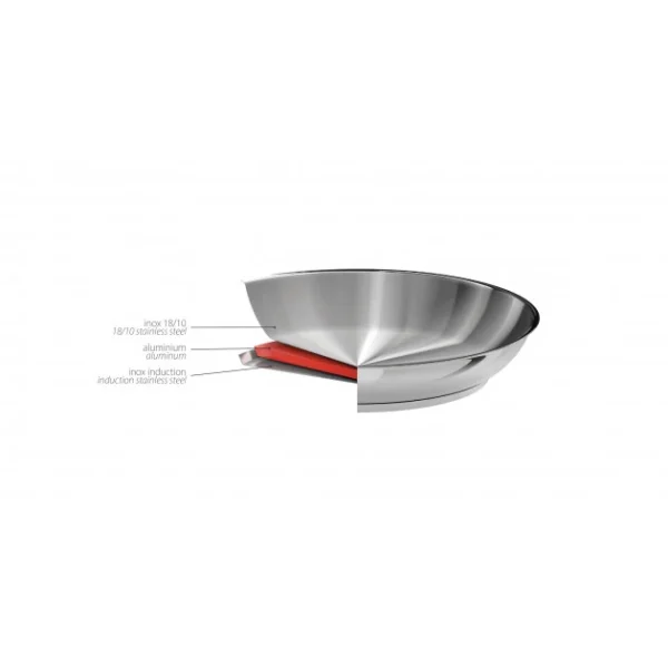 Poêle Lyonnaise Mutine Ø 28 Cm Inox Amovible Cristel pas cher marque 3