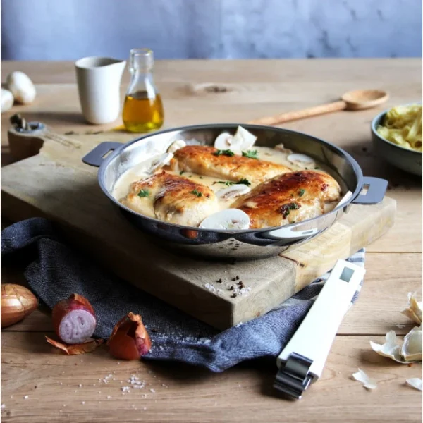 Poêle Lyonnaise Mutine Ø 28 Cm Inox Amovible Cristel pas cher marque 4