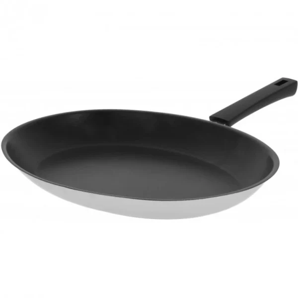 Poêle Ovale Mutine Ø 35 Cm Manche Fixe Anti-Adhésive Inox Cristel boutique en ligne france 1