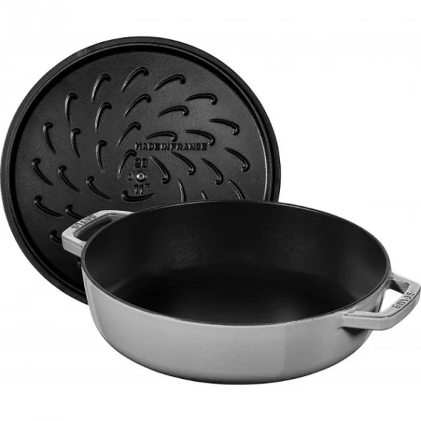 Sauteuse En Fonte Chistera 28 Cm Gris Graphite Staub excellents soldes 3