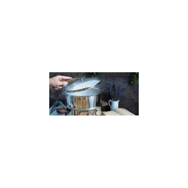 a Prix Discount Série De Couvercles Plats En Verre Trempé 14 à 20 Cm Strate Amovible Cristel 5