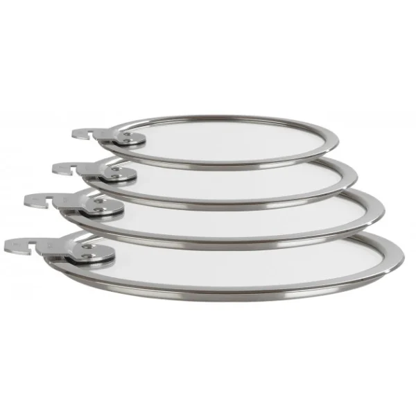a Prix Discount Série De Couvercles Plats En Verre Trempé 14 à 20 Cm Strate Amovible Cristel 1