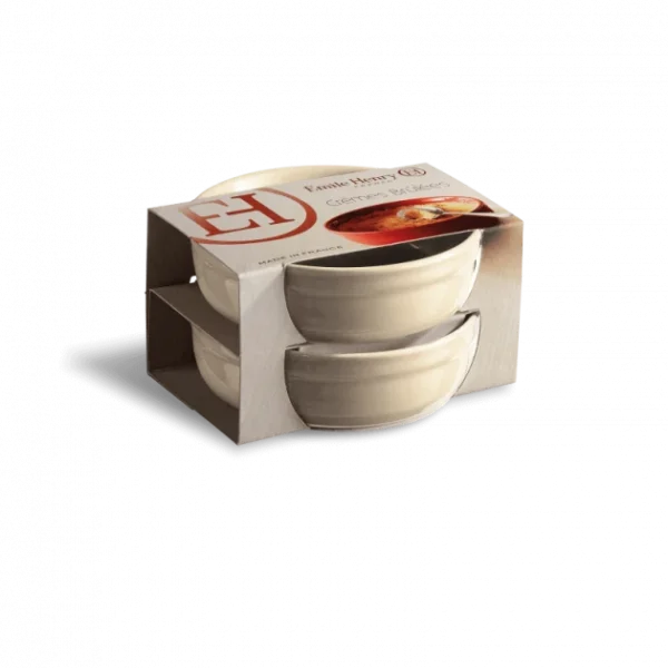 marque pas cher Meilleure vente 🎁 Set de 2 Ramequins à Crème Brûlée en Céramique Ø 12 cm Argile Emile Henry ⌛ 3