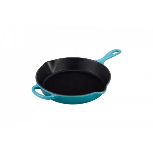 se précipiter pour acheter Skillet Rond Profond 26cm En Fonte Bleu Caraïbes Le Creuset 1
