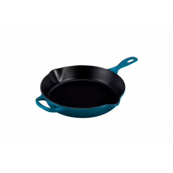 Skillet Rond Profond 26cm En Fonte Deep Teal Le Creuset ﻿soldes 1