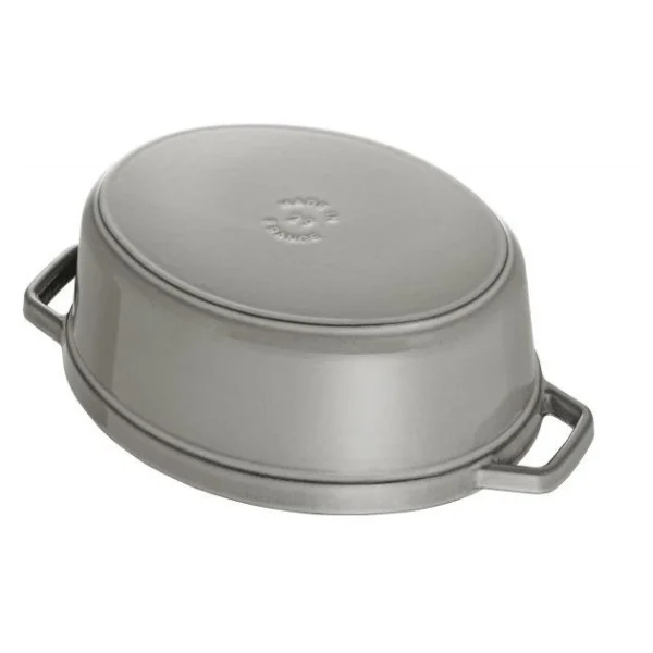 STAUB Cocotte Fonte Ovale 15 Cm Gris Graphite 0,6 L prix abordable 4