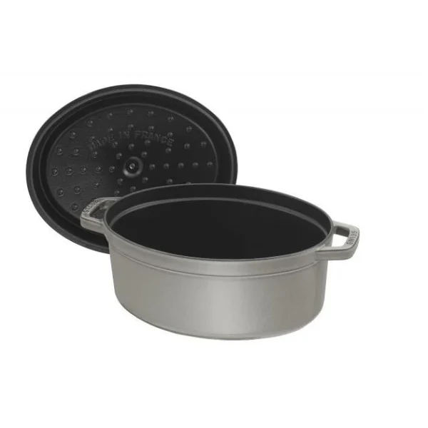 STAUB Cocotte Fonte Ovale 17 Cm Gris Graphite 1 L boutiqued en ligne 5