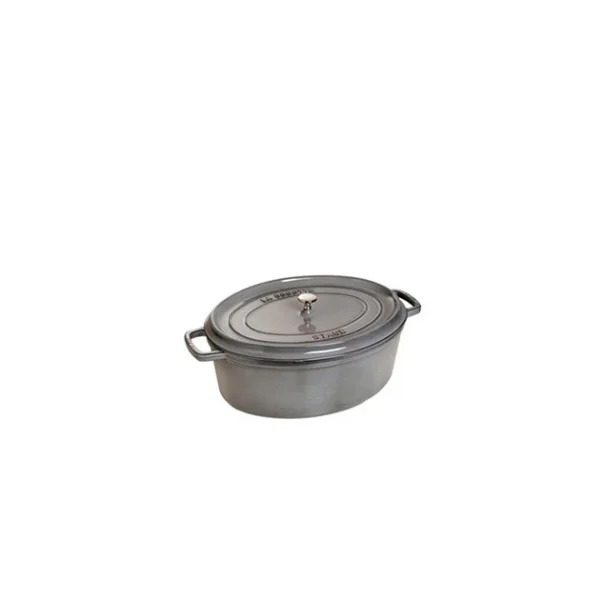 STAUB Cocotte Fonte Ovale 17 Cm Gris Graphite 1 L boutiqued en ligne 1