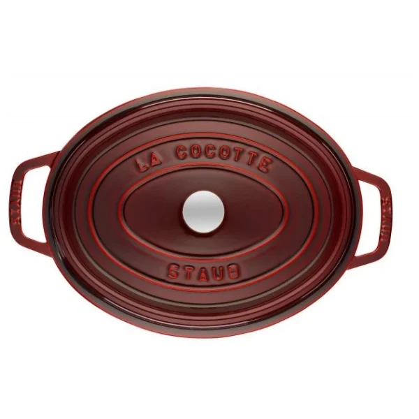 Nouvelle Collection STAUB Cocotte Fonte Ovale 29 Cm Grenadine Majolique 4,2 L 3