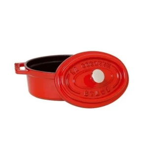 soldes STAUB Cocotte Fonte Ovale 29 Cm Rouge Cerise 4,2 L 6