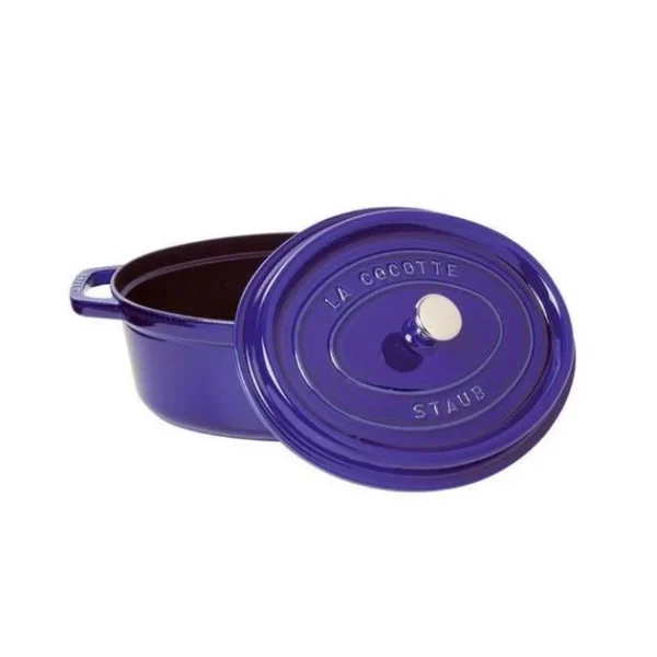 mode STAUB Cocotte Fonte Ovale 31 Cm Bleu Intense Majolique 5,5 L 3